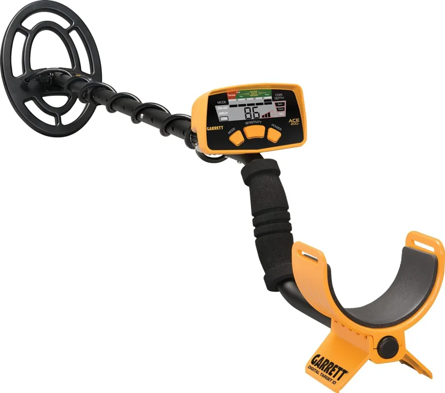 Metal detector Garrett ACE 200i con bobina concentrica e centralina gialla