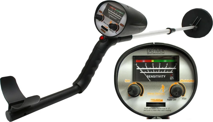 Metal detector Denver MET-100 con asta regolabile e poggiabraccio