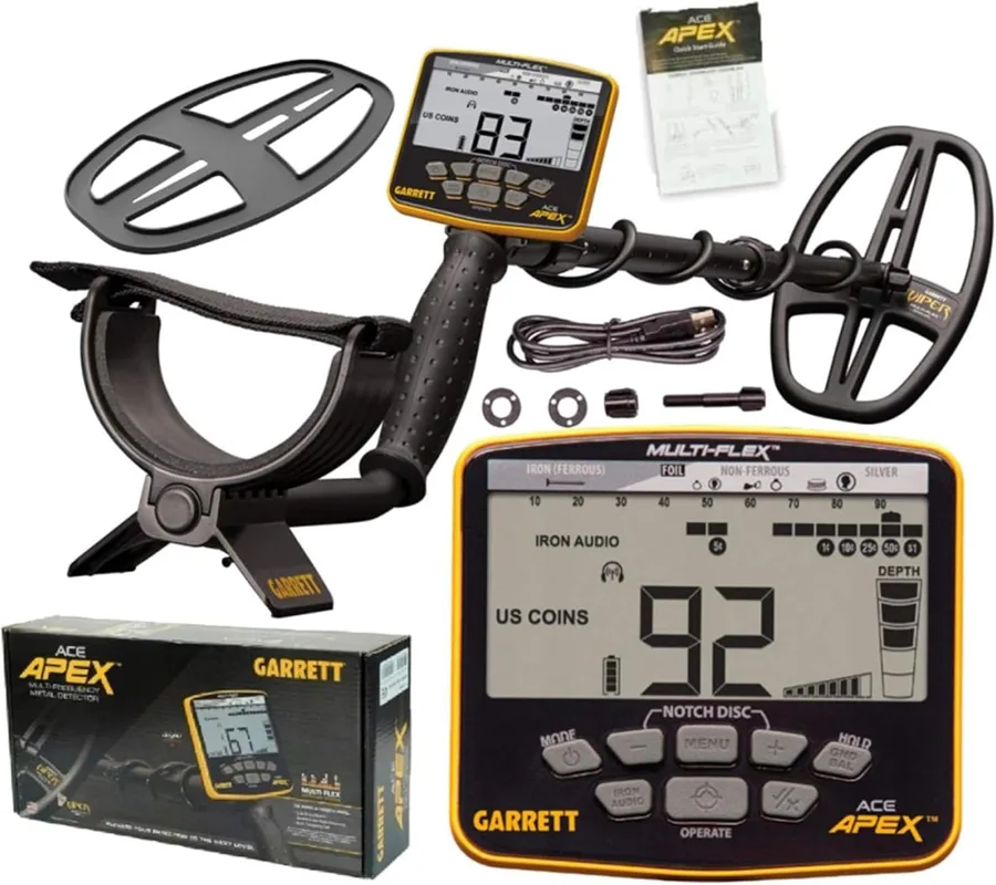Metal detector Garrett ACE Apex con bobina DD Viper da 6 x 11 pollici