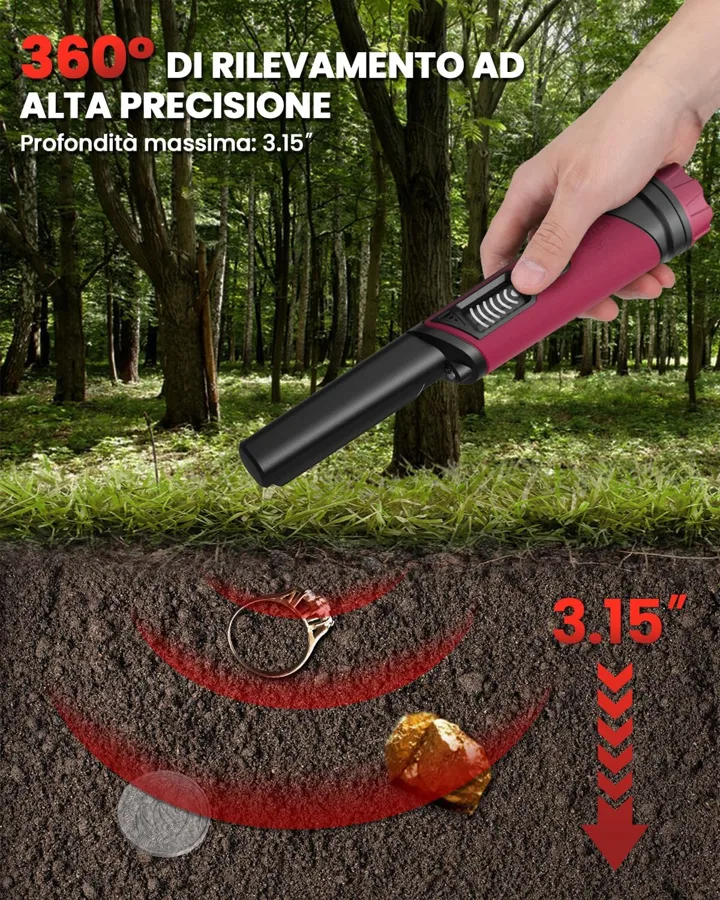 DR.ÖTEK MT6 Pro con rilevamento a 360 gradi nel terreno