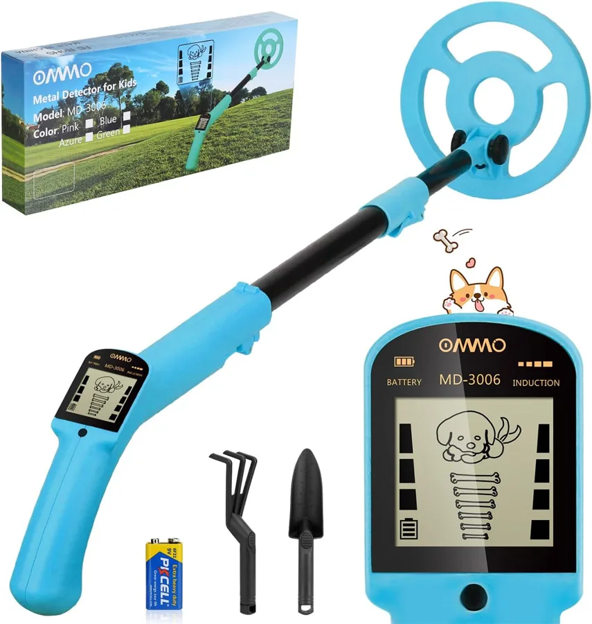 OMMO Metal Detector per Bambini Azzurro