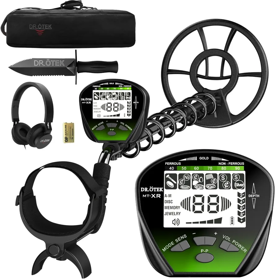 DR.ÖTEK Metal Detector per Adulti Professionali Verde