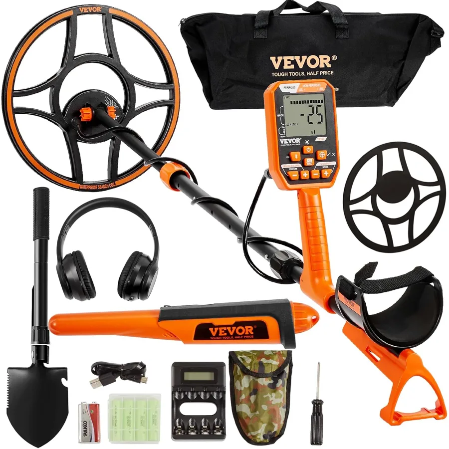 Metal detector VEVOR TS185A con bobina da 30,5 cm e accessori